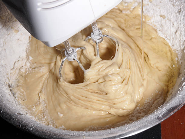 istock Mixing butter sugar and egg yolk with mixing machine 465088968