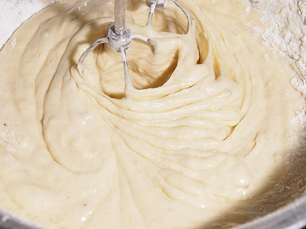 istock Mixing butter sugar and egg yolk with mixing machine 465088984
