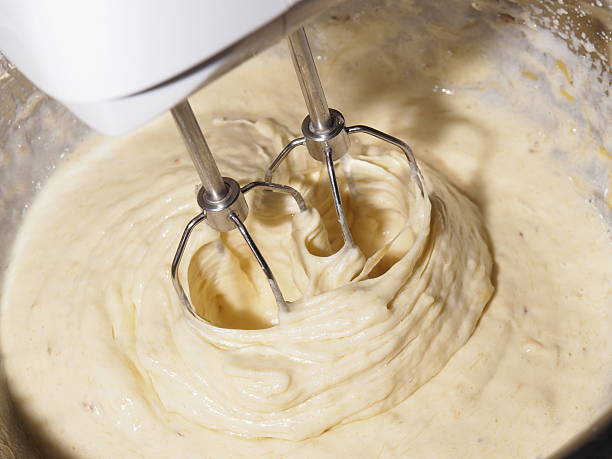 istock Mixing butter sugar and egg yolk with mixing machine 465088996