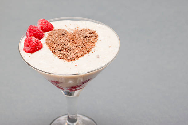 istock Cocktail of banana, raspberry and chocolate. 465089169