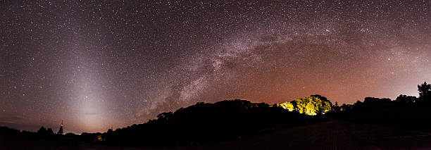 istock Panorama Milky Way rises over the mountain in Thailand. 465089858