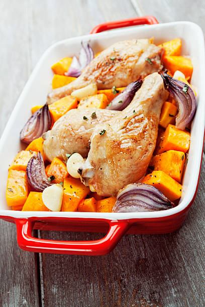 istock Chicken baked with pumpkin 465093998
