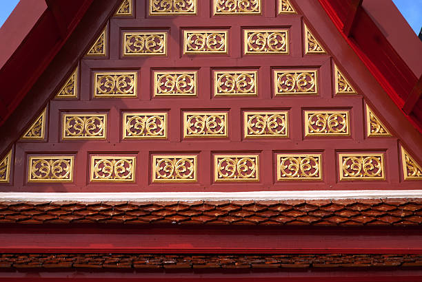 istock Thai art on temple roof. 465094276