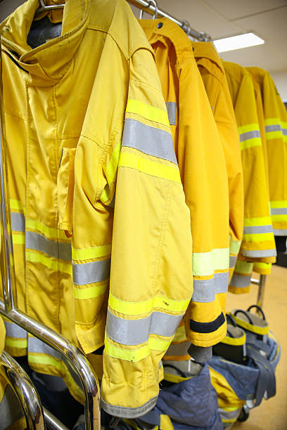 istock firefighter suit and equipment ready for operation. 465095002