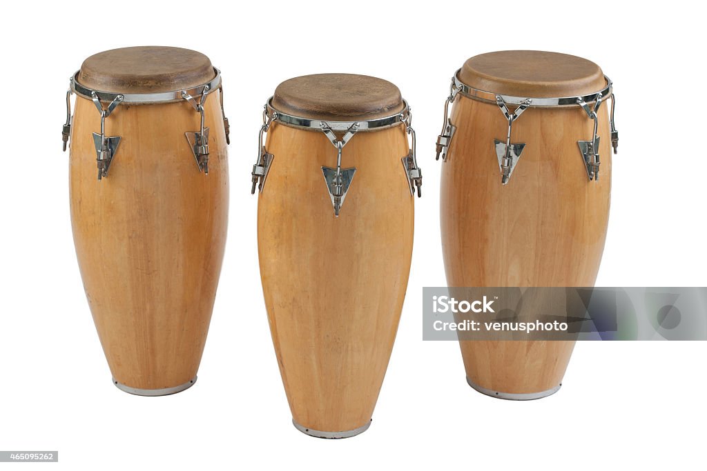 Three of congas Three of congas the percussion of music band Conga Stock Photo