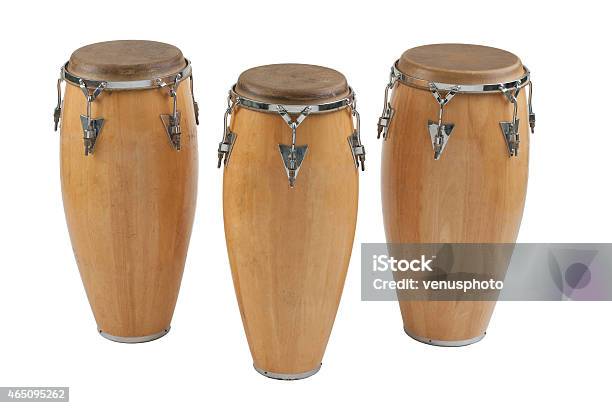 Three Of Congas Stock Photo - Download Image Now - Conga, Bongo - Drum, Percussion Instrument