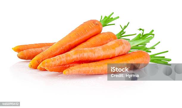 Heap Of Carrots Isolated On A White Background Stock Photo - Download Image Now - Carrot, Cut Out, Bunch