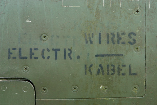Detail of an old grungy military aircraft!.NO COPYRIGHT ISSUE!!!! ONLY INSTRUCTIONS IN ENGLISH AND GERMAN!!!.