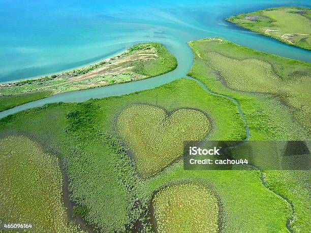 Heart Of Voh Seen From Ulm New Caledonia Stock Photo - Download Image Now - New Caledonia, Heart Shape, Aerial View