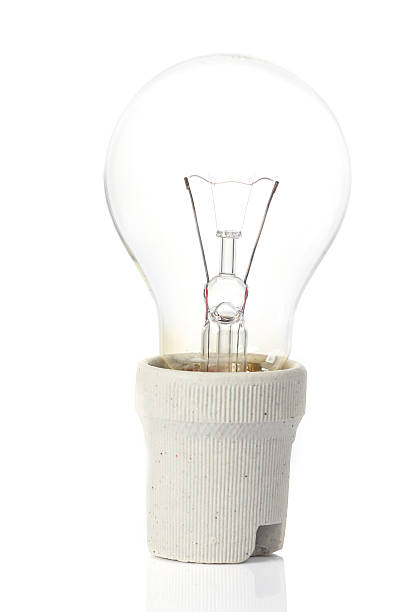 istock incandescent lighted bulb isolated on pure white background 465097658