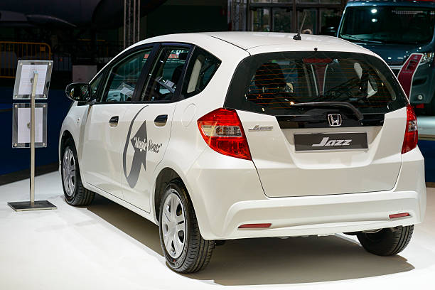 Brussels, Belgium - January 15, 2015: Honda Jazz compact city car on display during the 2015 Brussels motor show. 