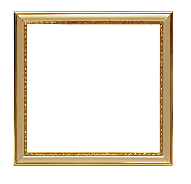 istock Gold vintage frame isolated on white background 465101971