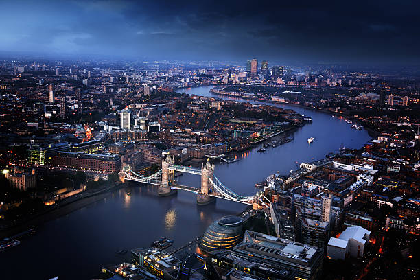 istock London aerial view with Tower Bridge, UK 465102756