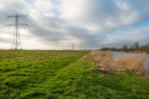 istock Canal through a rural landscape in winter 465103143