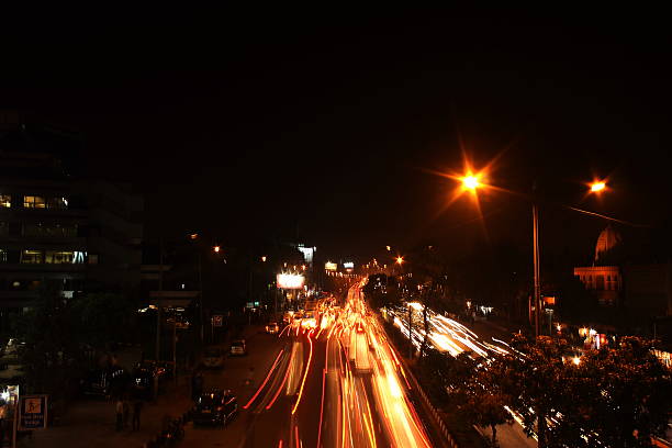 istock Dramatic traffic lights in New Delhi 465103412
