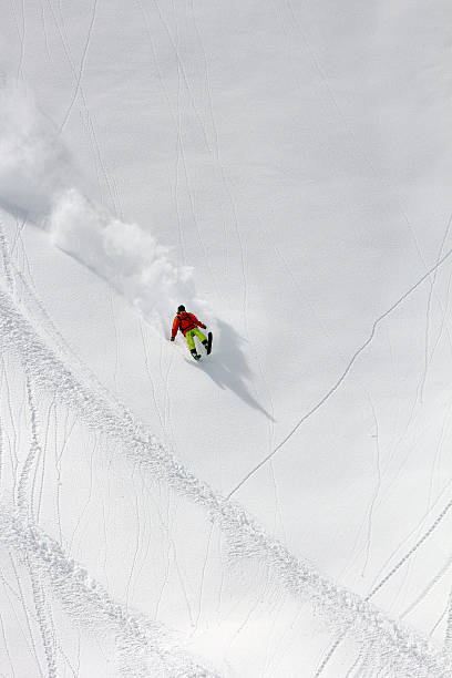 istock Skier in deep powder, extreme freeride 465104339