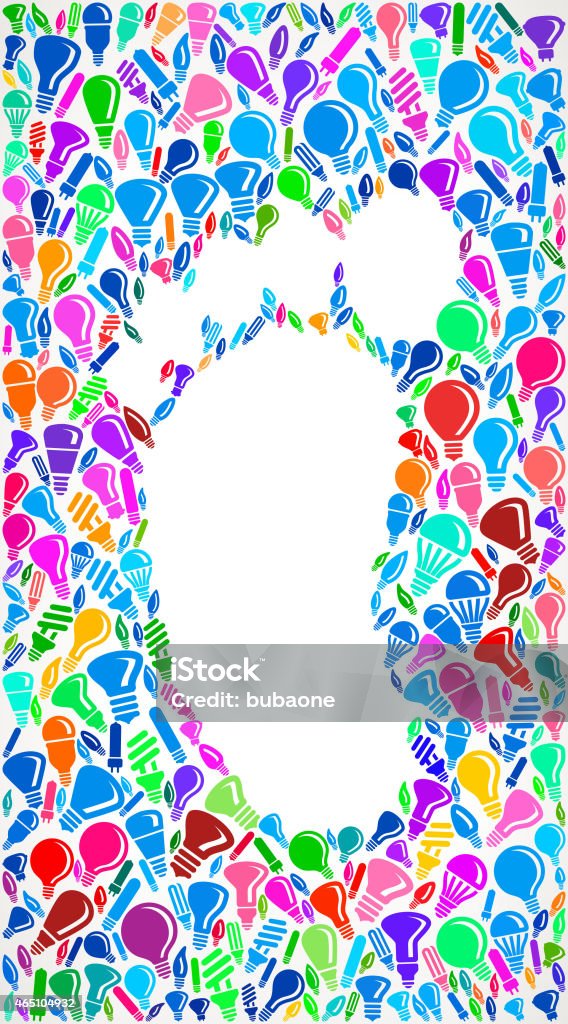 Footprint on royalty free vector Lightbulb Pattern Background Footprint on Vector Lightbulb Pattern Background 2015 stock vector