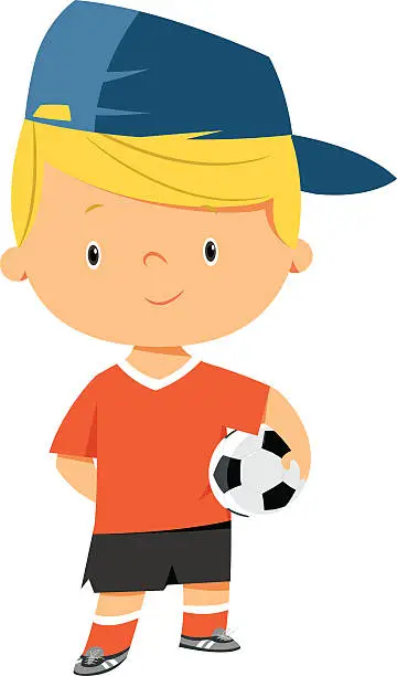 Vector illustration of soccer boy