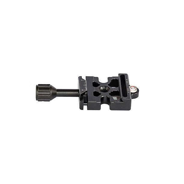 Camera plate for tripod ball head isolated on white background