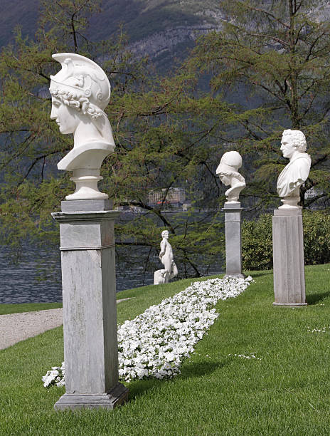 istock Marble sculptures  in garden 465109027