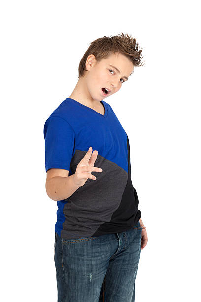 istock Handsome child doing different expressions in different sets of clothes 465109232