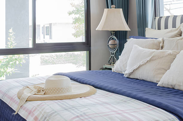 istock hat on bed with pillows in modern bedroom 465110598