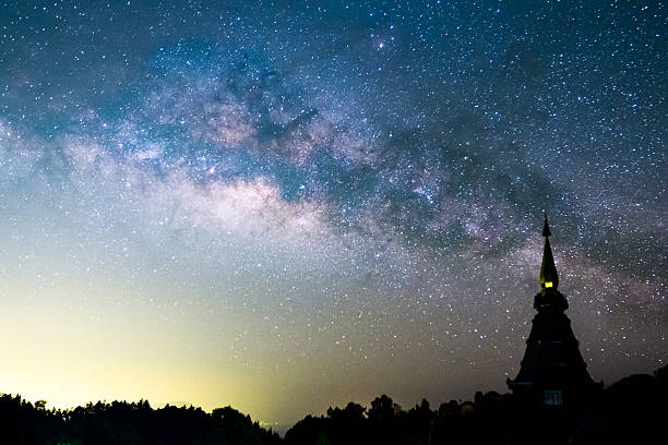 istock The Panorama Milky Way ,Long exposure photograph. 465111060