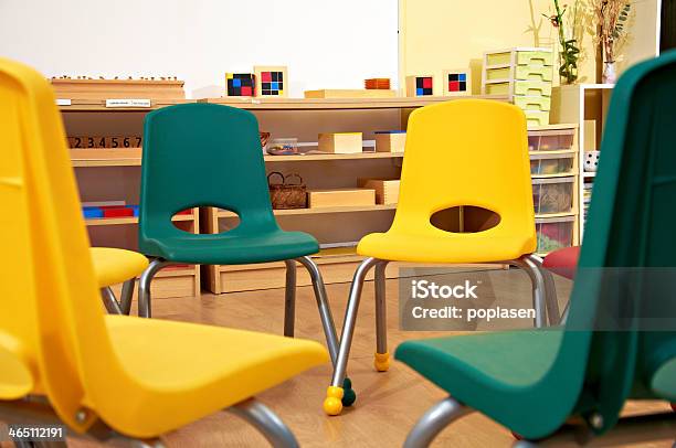 Preschool Interior Stock Photo - Download Image Now - Architecture, Book, Bookshelf