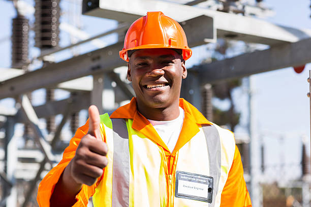 istock african electrician with thumb up 465112306