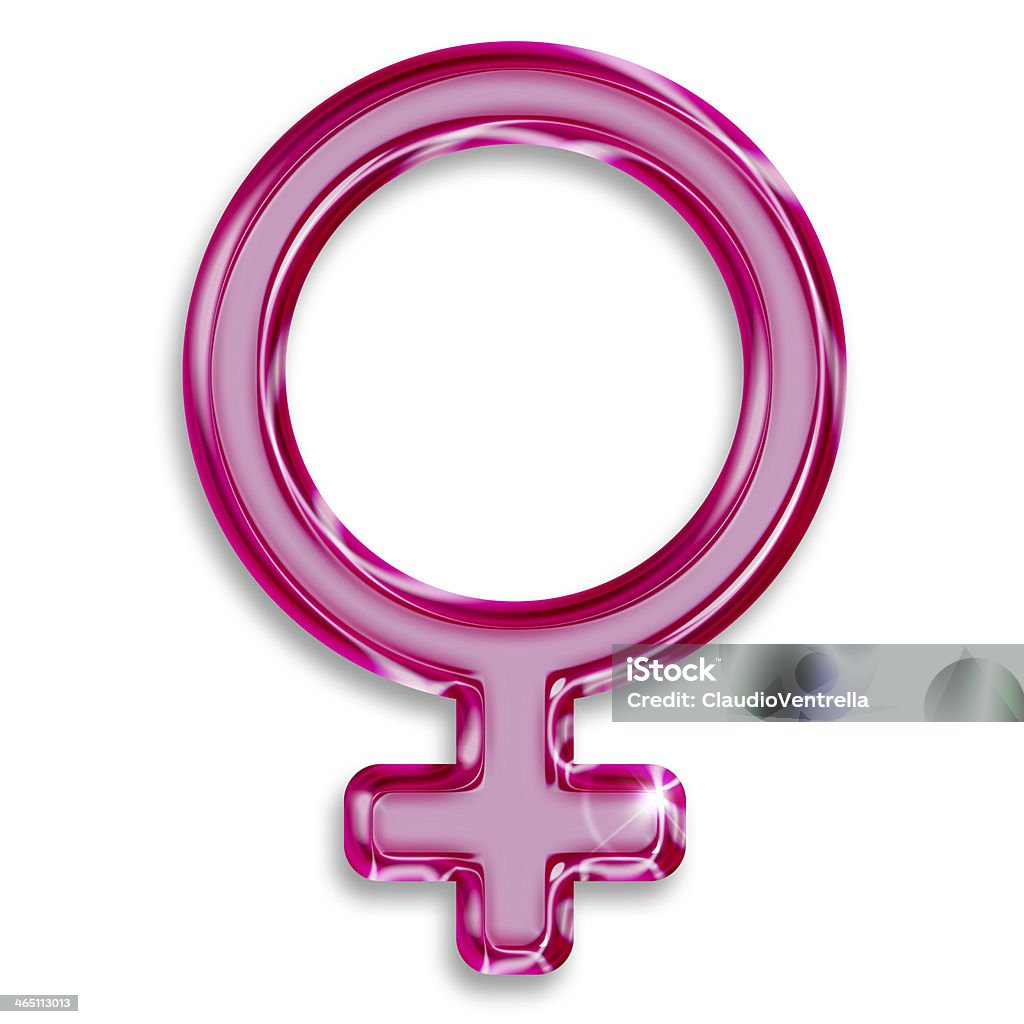 female gender symbol female gender symbol isolated on white background Adult Stock Photo