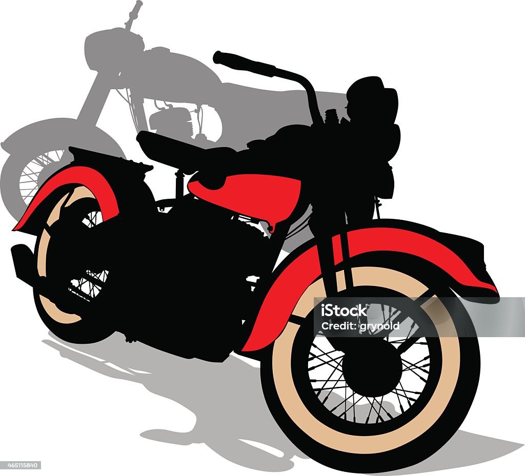 Two old bike Old retro bike on white background 2015 stock vector