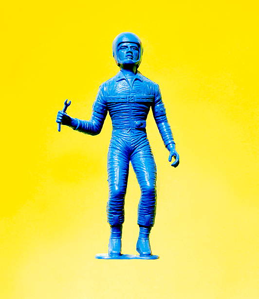 istock Blue Astronaut Holding Wrench 465116600