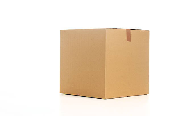 Cardboard box. Sealed cardboard box on white background cardboard box stock pictures, royalty-free photos & images
