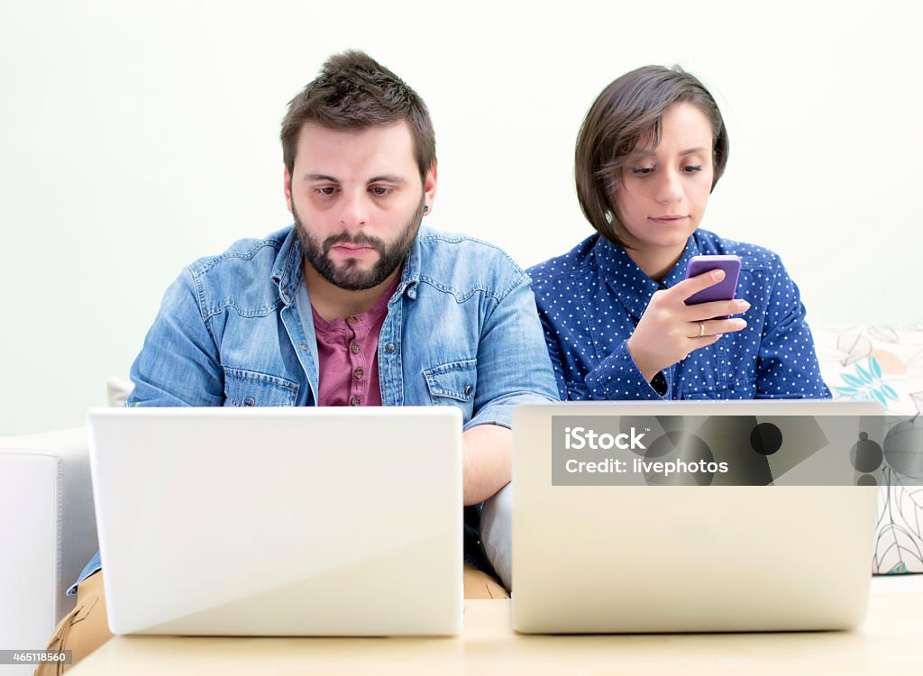 couple apathy young couple Worried Stock Photo