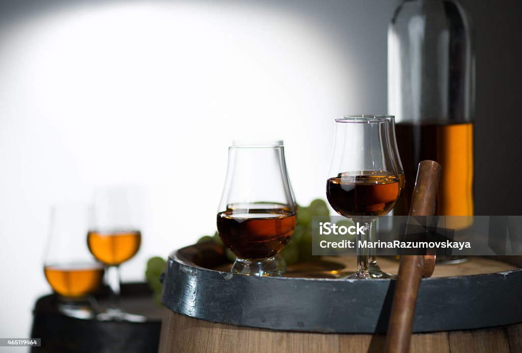 Old cellar. Wine, brandy, whiskey, calvados. Rum - Scotland Stock Photo
