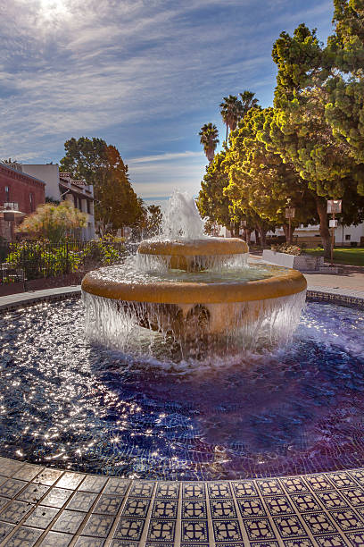 istock Mexican Tile Fountain Sunlight Ventura California 465120421