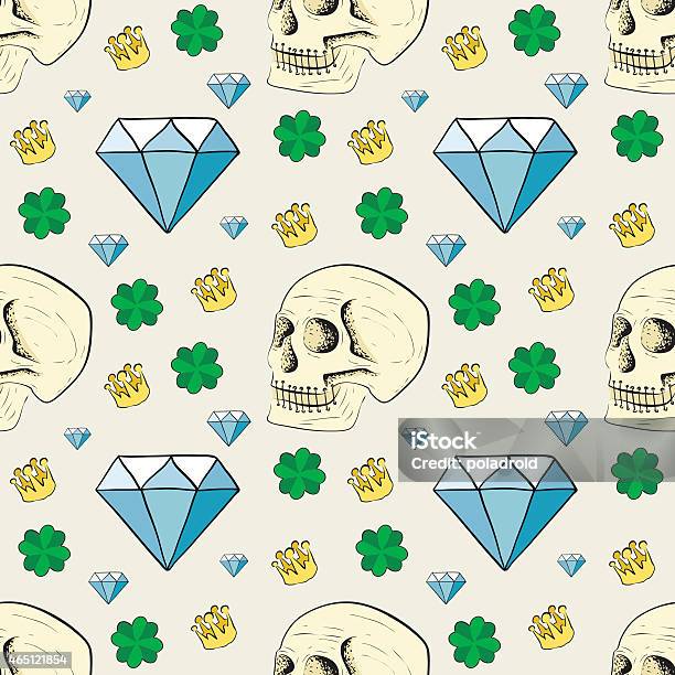 Skull Pattern Stock Illustration - Download Image Now - 2015, Abstract, Backgrounds