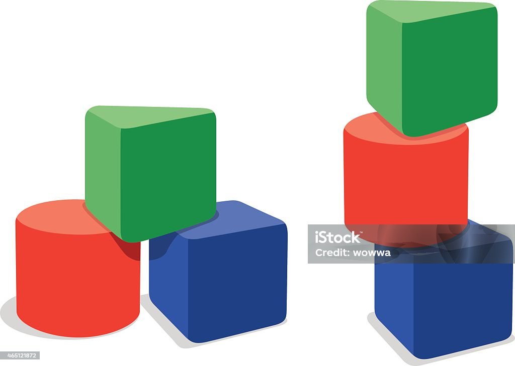 kids blocks three geometry blocks. eps 10 vector Toy Block stock vector