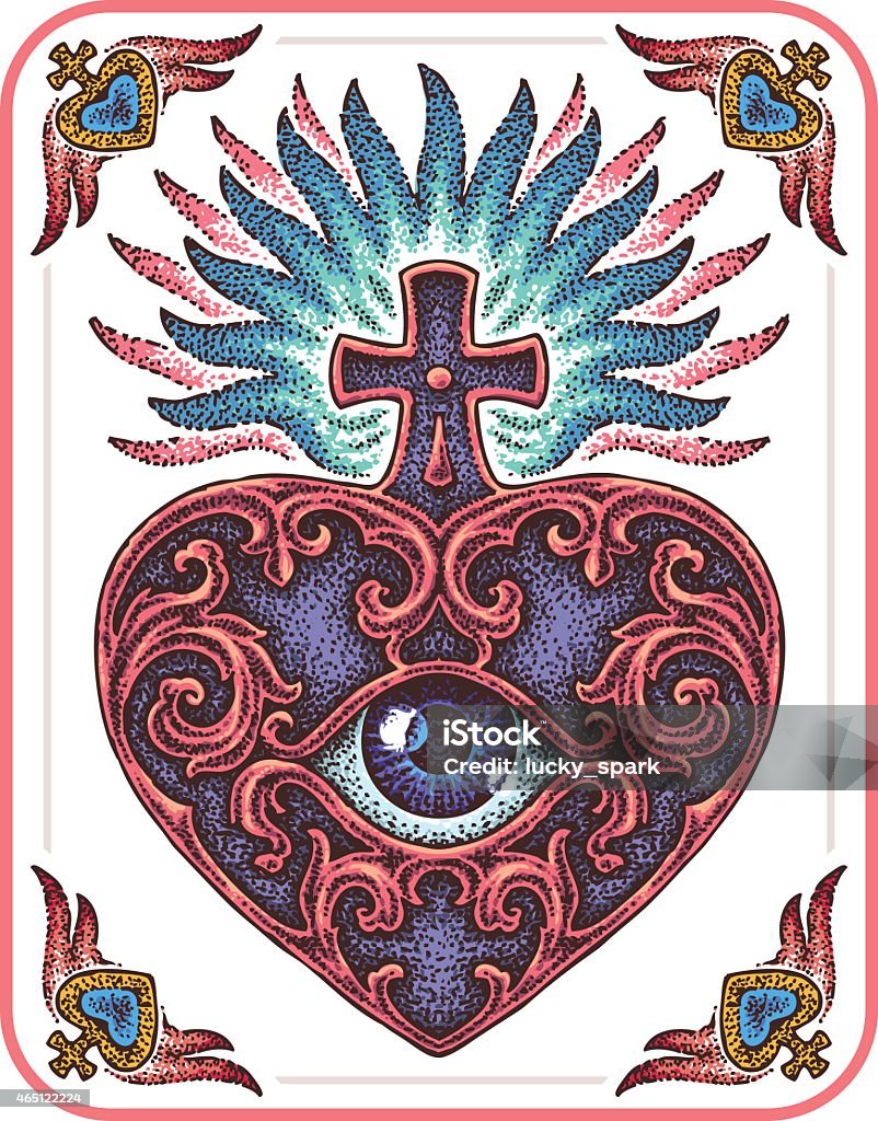 Vector Designe Handdrawn Ink Valentine Theme Stock Illustration - Download  Image Now - Heart Shape, Spirituality, Tattoo - iStock