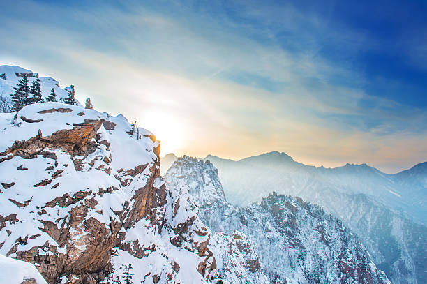 istock Seoraksan in winter with sunset,Famous mountain 465123924