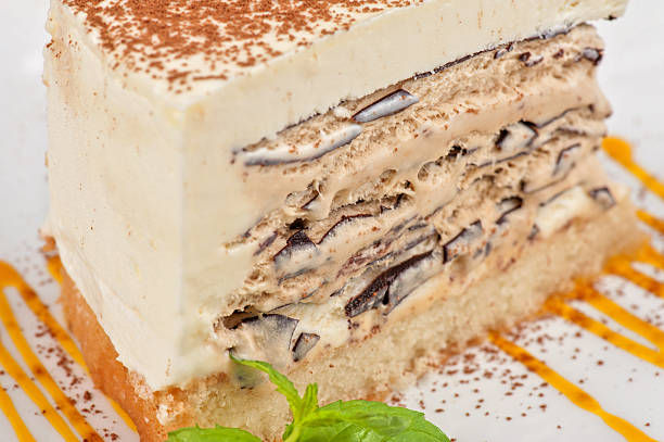 istock chocolate cake with jam ice cream 465124150
