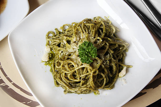 istock Fresh spaghetti with tomato sauce close up 465124270