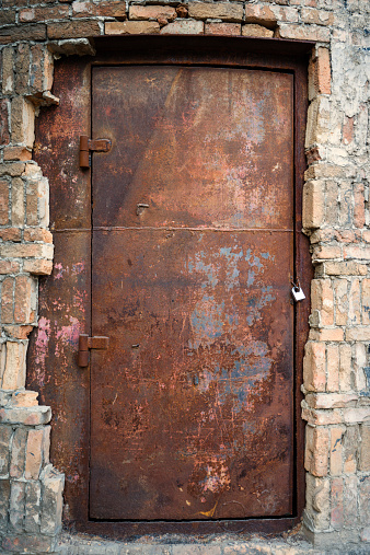 Rusty iron doors