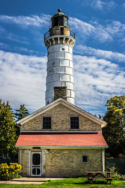 Cana Island Lighthouse Keeper's House stock photo