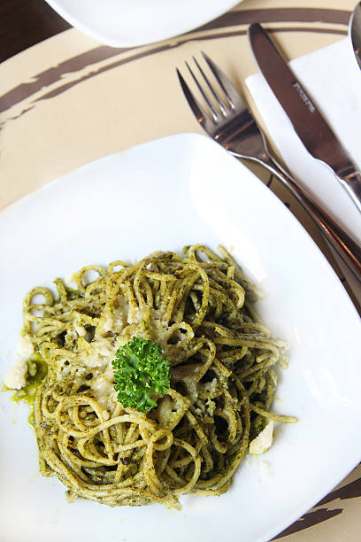 istock Fresh spaghetti with tomato sauce close up 465124606