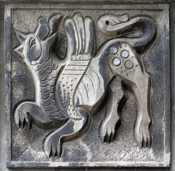 istock old bas-relief of fairytale wolf 465125839