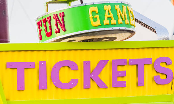 istock Get your tickets here - Carnival fun & games signs 465126736