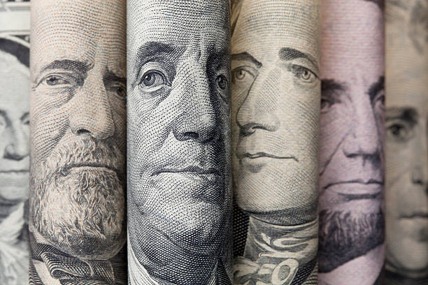 Portraits of U.S. presidents on dollar bills Portraits of U.S. presidents on dollar bills. us currency photos stock pictures, royalty-free photos & images