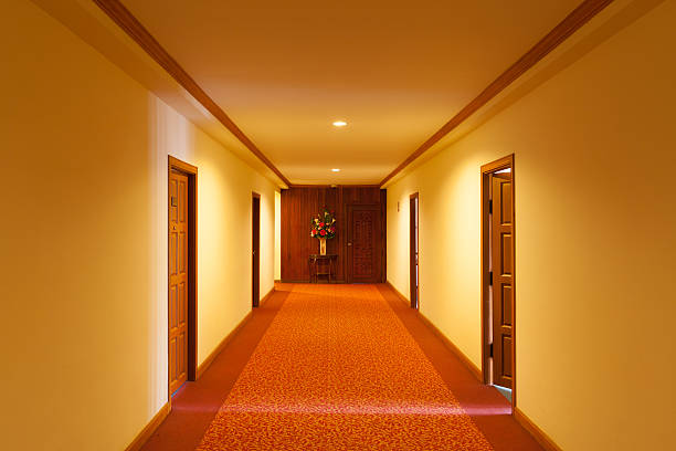 istock snug corridor in the hotel 465128353
