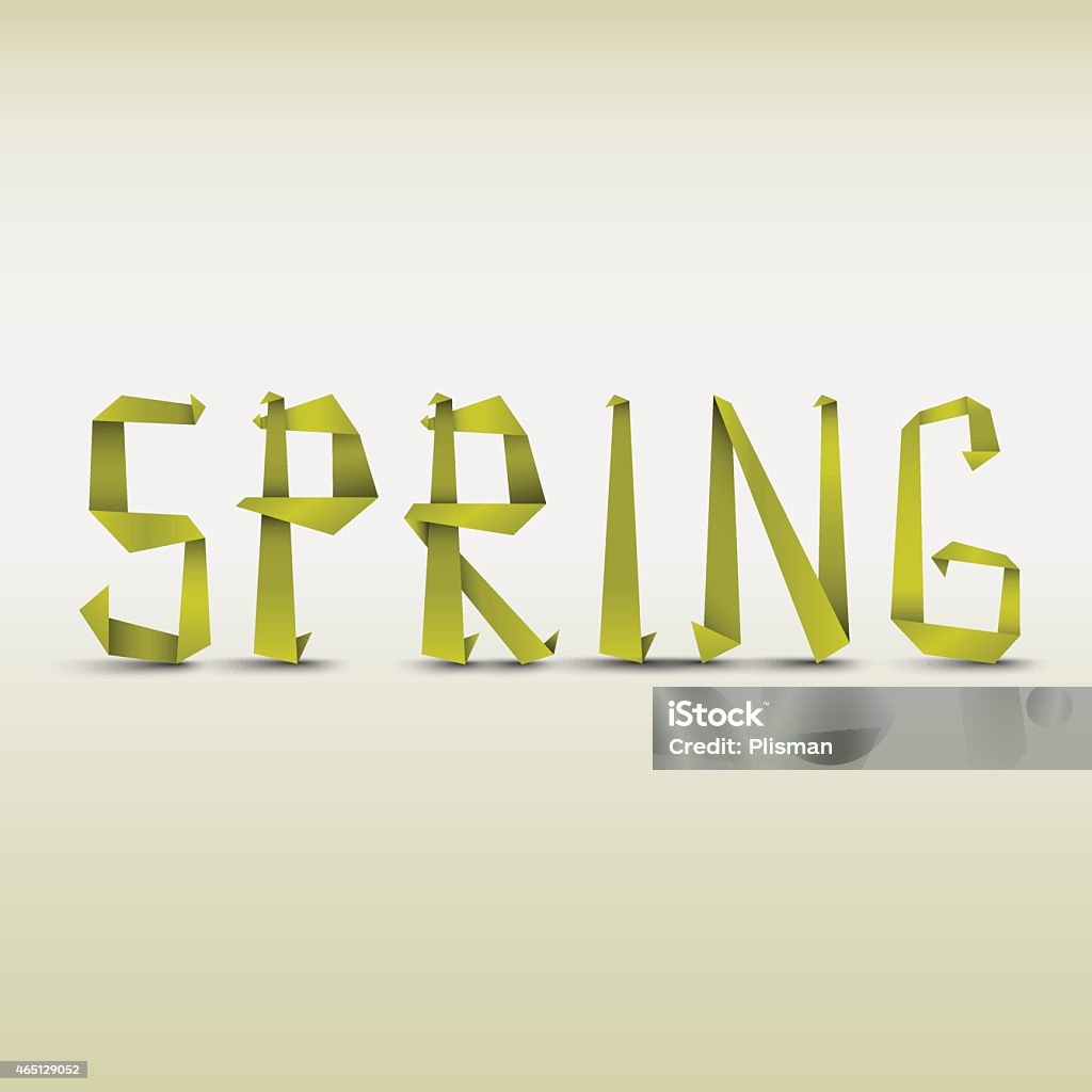 Spring Letters Hd Abstract Spring Background With Folded Letters Stock Illustration ...